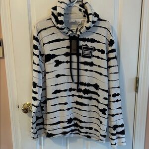 Burberry Black and White Tie-Dye Men's Sweatshirt hoodie, XL, make an offer!